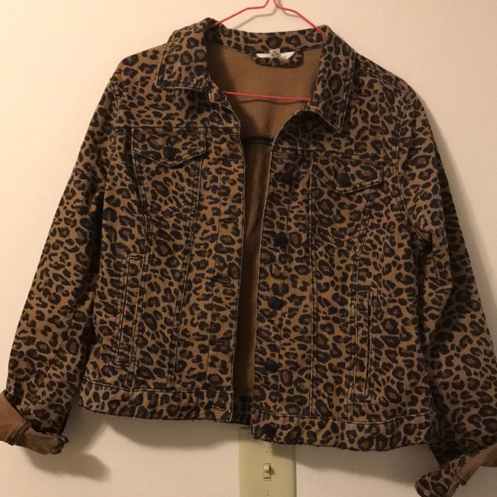 Cheetah denim jacket